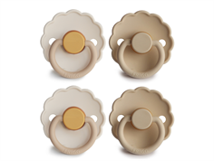 FRIGG chamomile/croissant pacifier Daisy latex (4-pack)